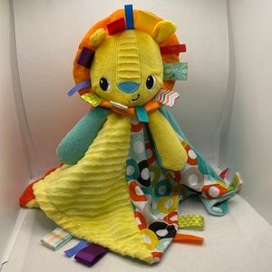 Bright Starts Taggies Lion Lovey 14” Security Blanket Baby Stuffed Toy Infant